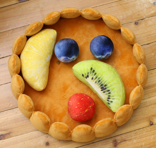 Pet plush mat fruit egg tart bed