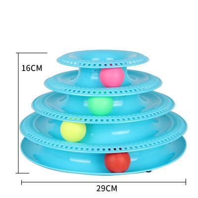 four layer Cat Turntable Pet Ball Tower Tracks Toy