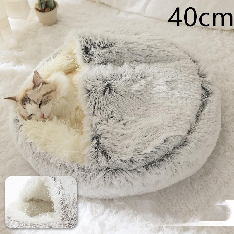 Pet Round Plush  2 In 1 Bed