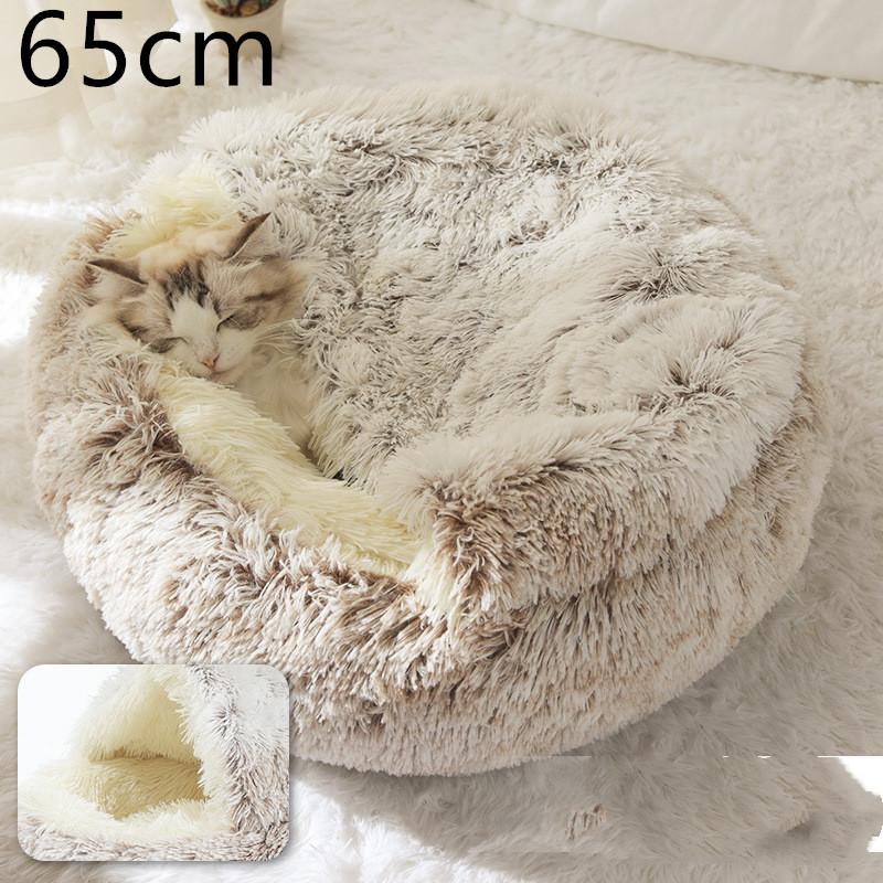 Pet Round Plush  2 In 1 Bed