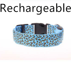 Nylon Leopard LED Dog Collar