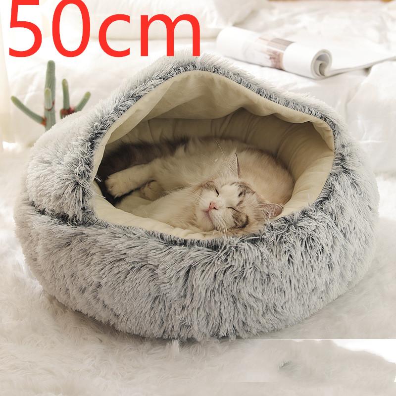 Pet Round Plush  2 In 1 Bed