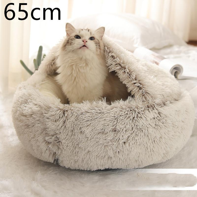 Pet Round Plush  2 In 1 Bed