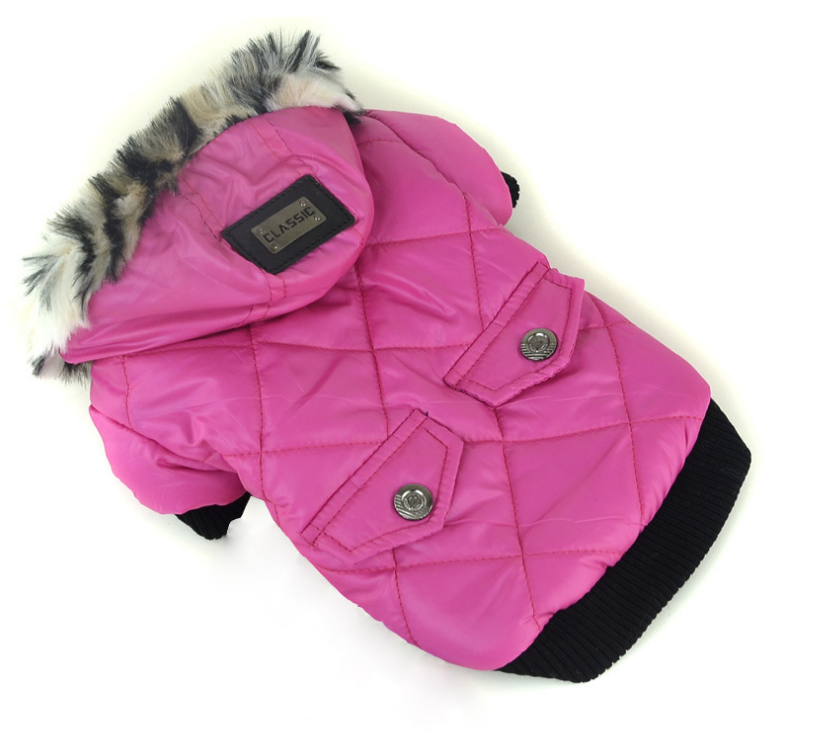 Cross-border fur collar pet coat