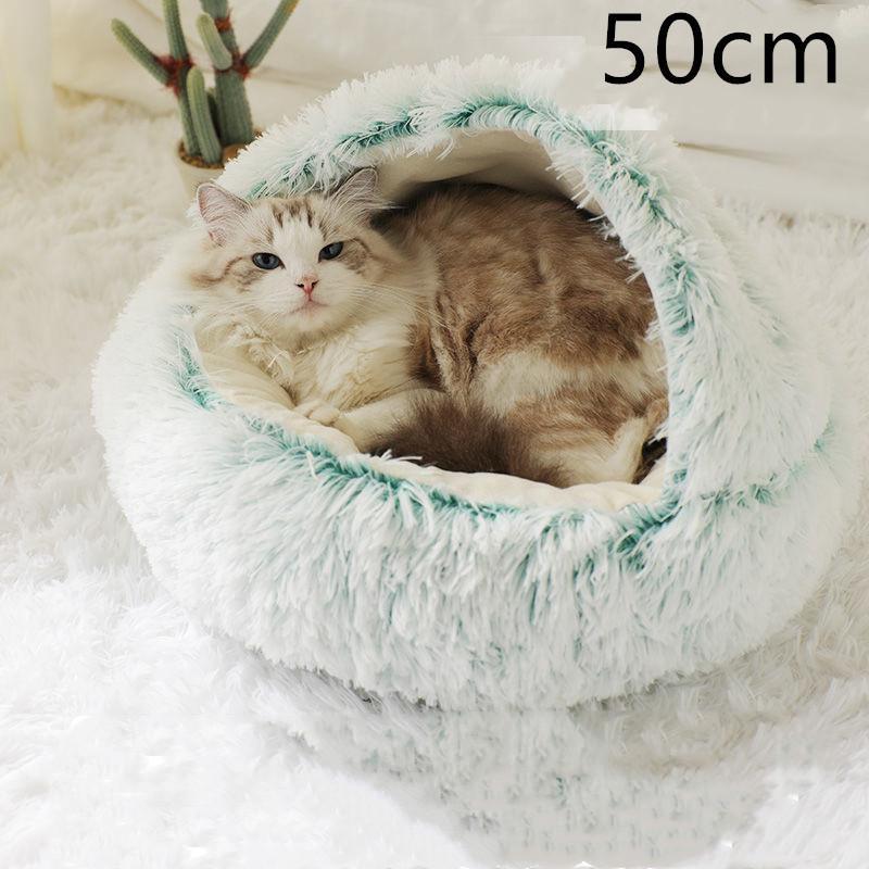 Pet Round Plush  2 In 1 Bed