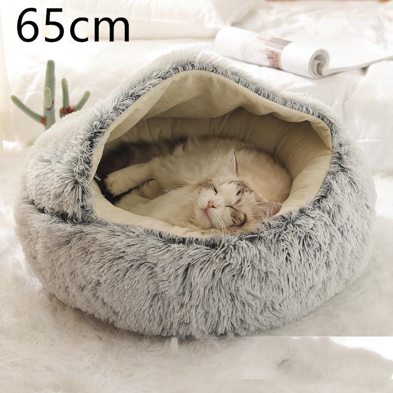 Pet Round Plush  2 In 1 Bed