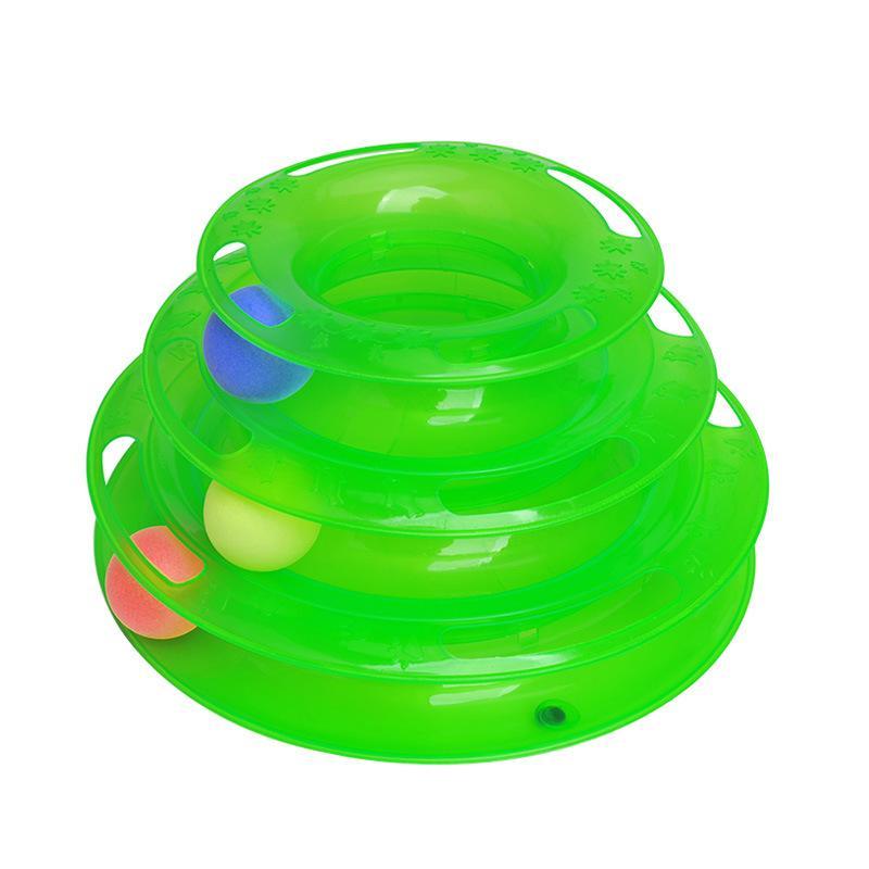 four layer Cat Turntable Pet Ball Tower Tracks Toy