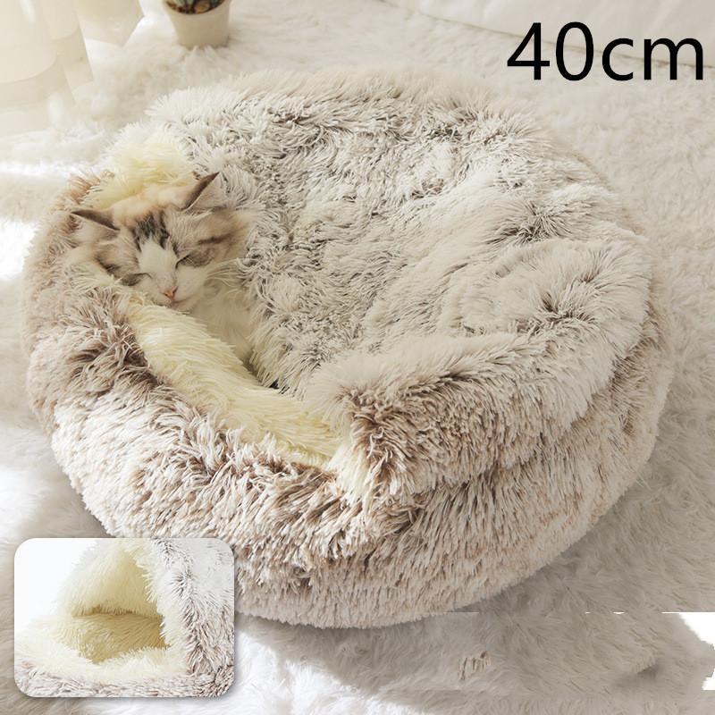 Pet Round Plush  2 In 1 Bed