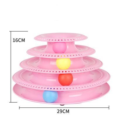 four layer Cat Turntable Pet Ball Tower Tracks Toy