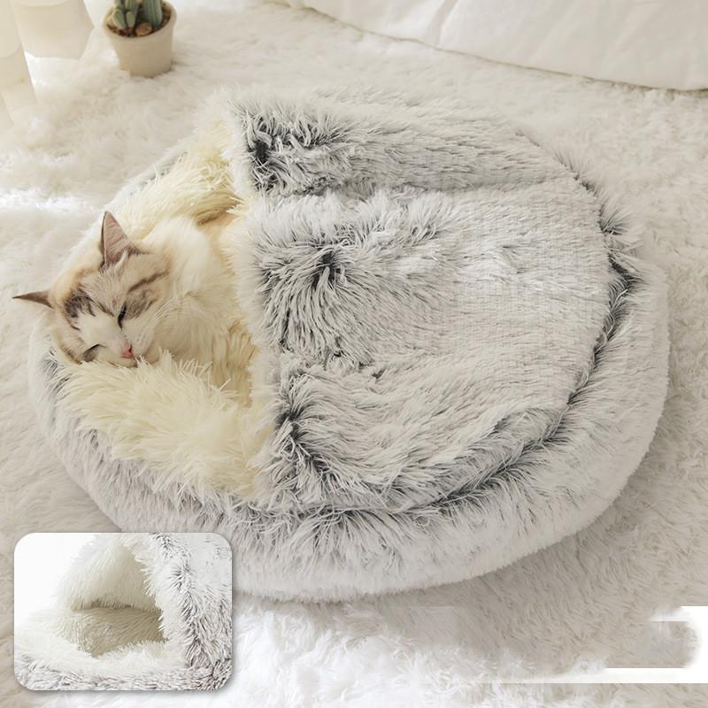 Pet Round Plush  2 In 1 Bed