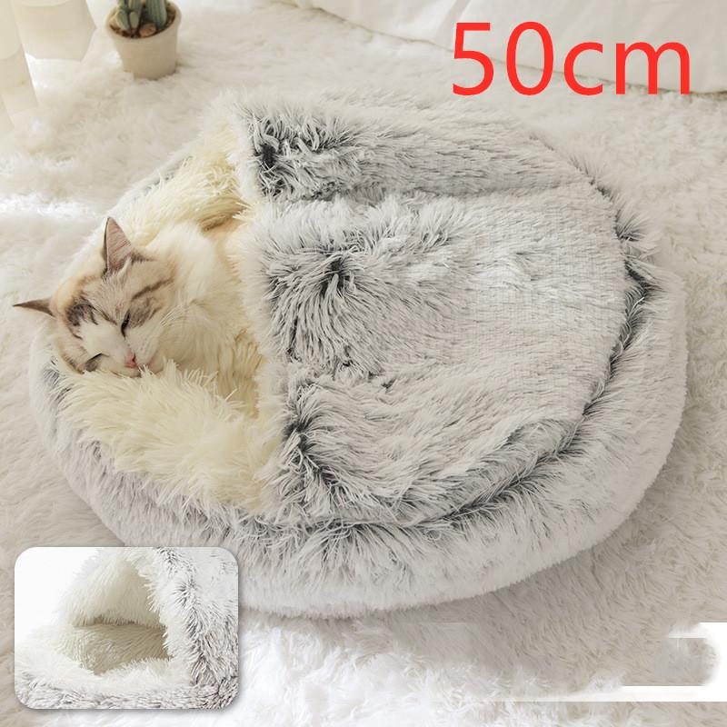 Pet Round Plush  2 In 1 Bed