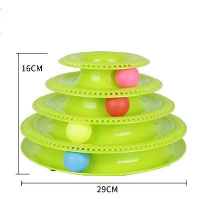 four layer Cat Turntable Pet Ball Tower Tracks Toy