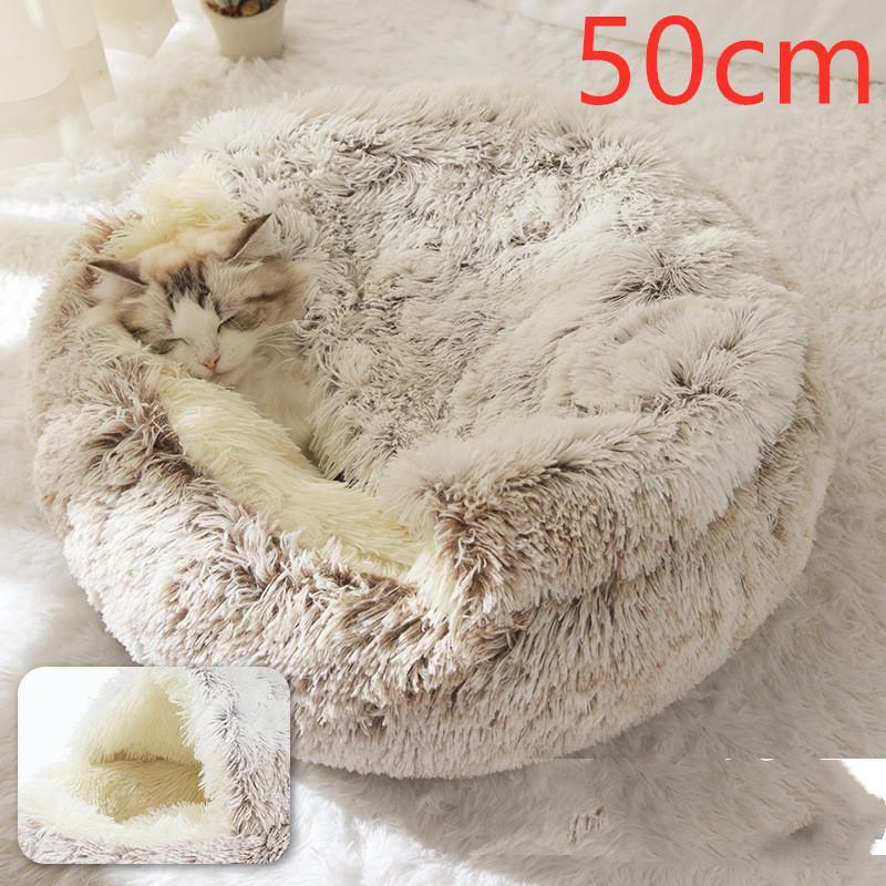 Pet Round Plush  2 In 1 Bed