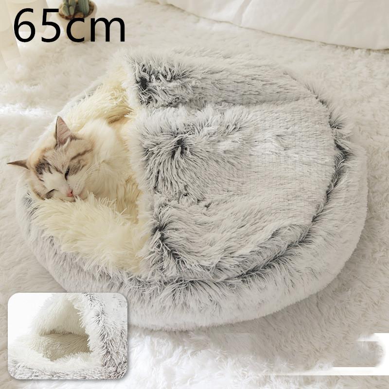 Pet Round Plush  2 In 1 Bed