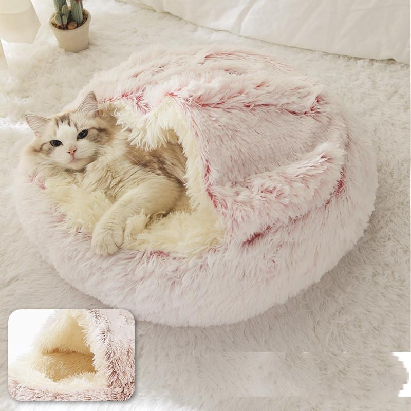 Pet Round Plush  2 In 1 Bed